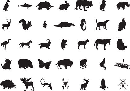 free vector 88 Free Vector Animal Silhouettes